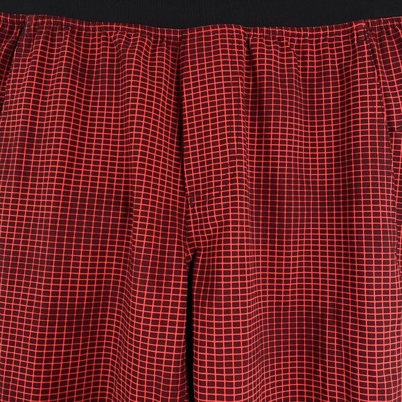 Lululemon Core Shorts Men's Medium Red Black Grid Unlined Athletic - Picture 3 of 7